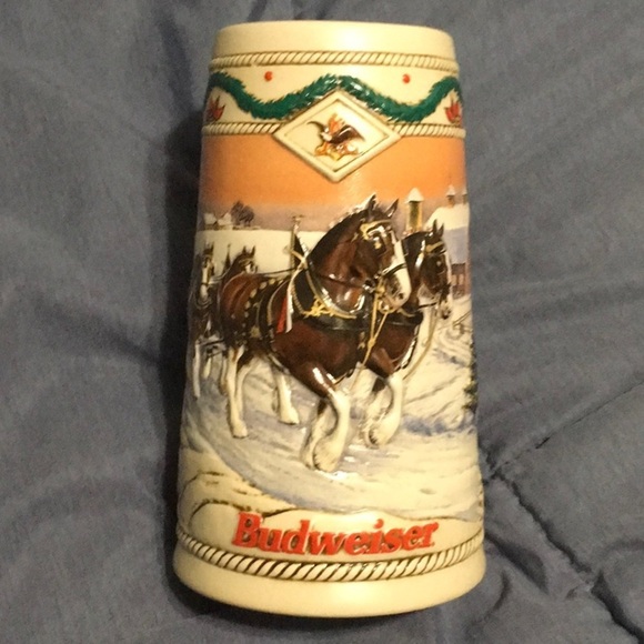 Vintage 1996 Anheuser Busch Budweiser Holiday Beer Stein Mug American Ho… - Picture 4 of 10
